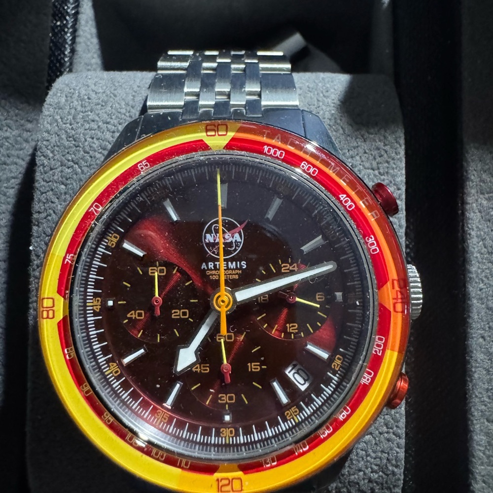 Men's Chronograph Watch - Black and Red